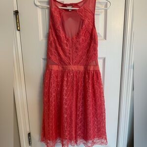 Guess Coral Lace Mini Dress